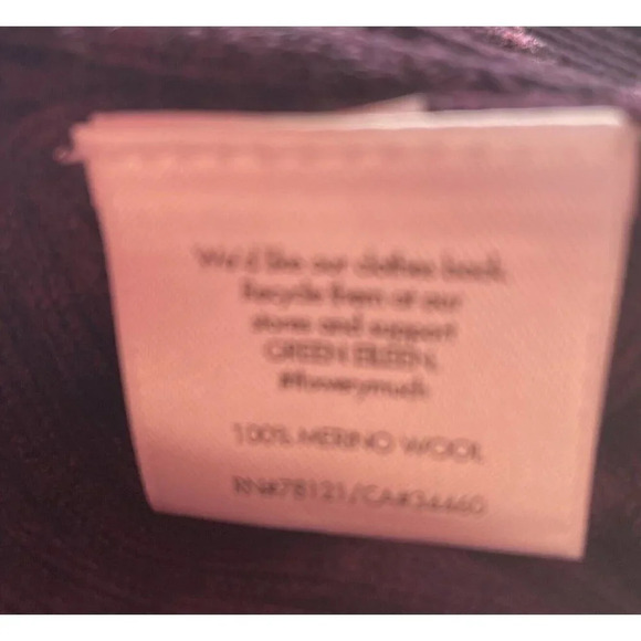 Eileen Fisher Purple Open Front Waterfall Merino Wool‎ Cardigan Sweater Size XS - Picture 6 of 7